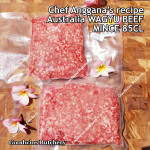 Australia beef mince 85CL Anggana's BURGER PATTY seasoned with Italian herbs ECONOMY THIN frozen price for 500g 5pcs